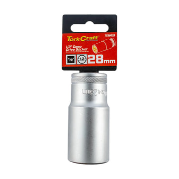 Tork Craft Socket 28mm 1/2' Dr Deep Socket CRV 12 Point - image 01
