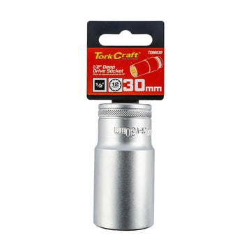 Tork Craft Socket 30mm 1/2' Dr Deep Socket CRV 12 Point - image 01