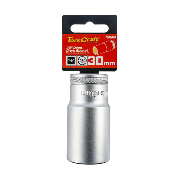 Tork Craft Socket 30mm 1/2' Dr Deep Socket CRV 12 Point - image 01