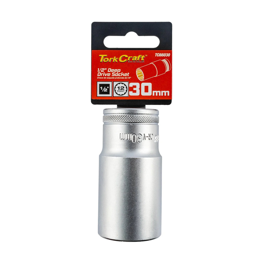 Tork Craft Socket 30mm 1/2' Dr Deep Socket CRV 12 Point - image 01