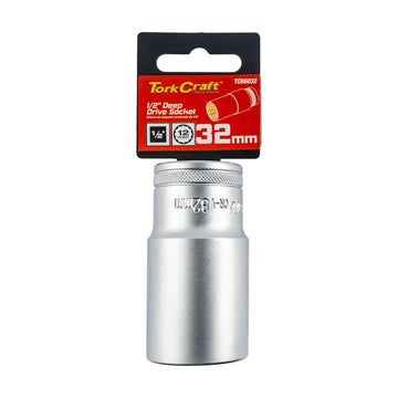 Tork Craft Socket 32mm 1/2' Dr Deep Socket CRV 12 Point - image 01