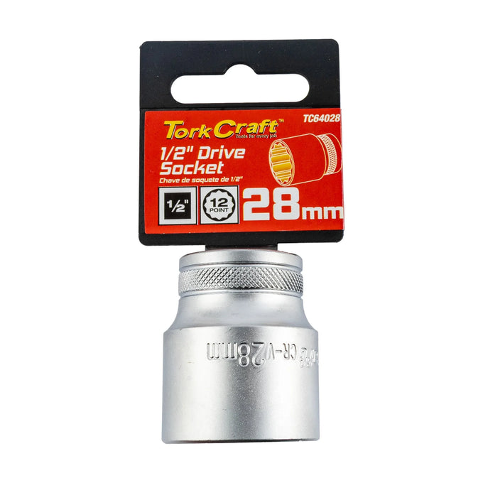 Tork Craft Socket 28mm X 41.8mm 1/2' Drive CRV 12 Point - image 01