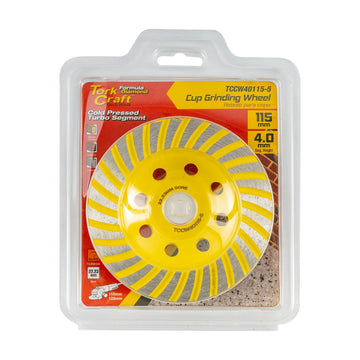 Tork Craft Cold Pressed Economy Diamond Cup Wheel 115mm X 22,23mm Turbo - image 01