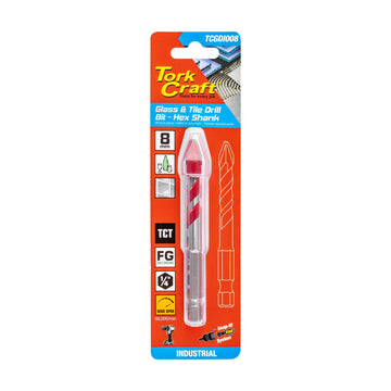 Tork Craft Glass & Tile Drill 8mm Hex Shank Industrial - image 01