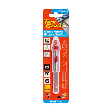 Tork Craft Glass & Tile Drill 12mm Hex Shank Industrial - image 01