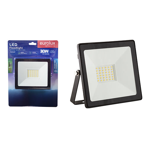 Eurolux LED 30W Floodlight Black with no Sensor Blister in Electrical & Lighting,Lighting,Exterior Lighting