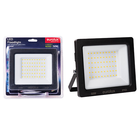 Eurolux LED 50W Floodlight Black with no Sensor Blister in Electrical & Lighting,Lighting,Exterior Lighting