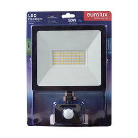 Eurolux LED 50W Floodlight Black with Sensor Blister - image 01