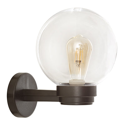 Eurolux Bowl Fitting Outdoor 200mm Wall Mount Clear in Electrical & Lighting,Lighting,Exterior Lighting