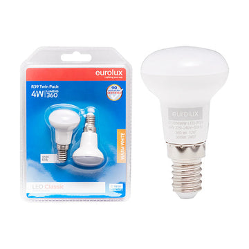 Eurolux LED Globe Reflector R39 Classic 4w E14 3000K Twin Pack Box N - image 01
