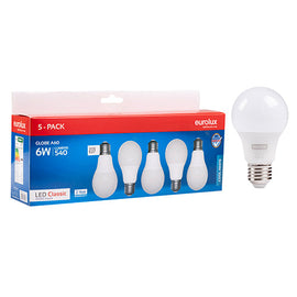 Eurolux LED Globe A60 Classic 6w E27 4000K 5 Pack N in Electrical & Lighting,Lighting,Globes & Tubes