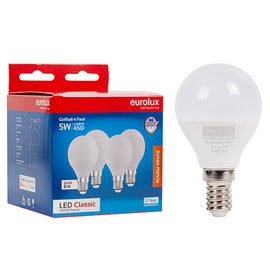 Eurolux LED Globe Golfball Classic 5W E14 3000K 4 Pack N in Electrical & Lighting,Lighting,Globes & Tubes