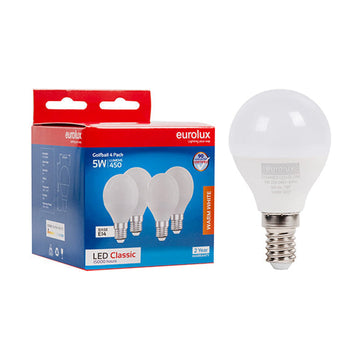 Eurolux LED Globe Golfball Classic 5W E14 3000K 4 Pack N - image 01
