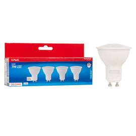Eurolux LED GU10 Classic Frosted Lens 7w 4000K 4 Pack N in Electrical & Lighting,Lighting,Globes & Tubes