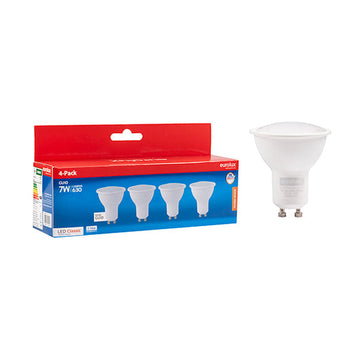 Eurolux LED GU10 Classic Frosted Lens 7w 3000K 4 Pack N - image 01