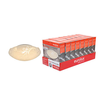 Eurolux Flora Ceiling Light White E27 1x40w - image 01