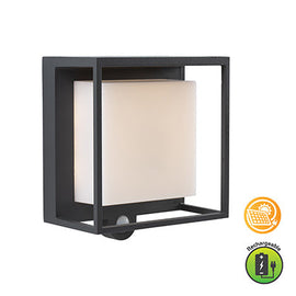 Eurolux Solar Wall Light Curtis & Sensor Grey LED 3w 3000K in Electrical & Lighting,Lighting,Exterior Lighting