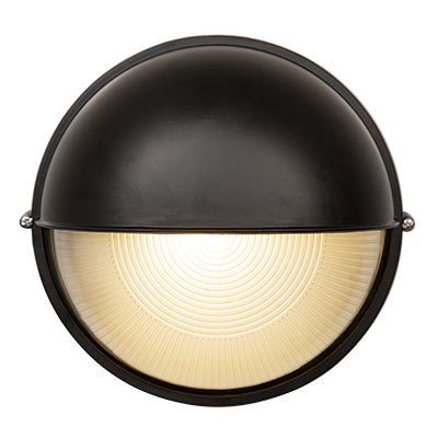 Eurolux Round Bulkhead Large Eyelid 240mm Black 1x100w in Electrical & Lighting_Interior Lighting