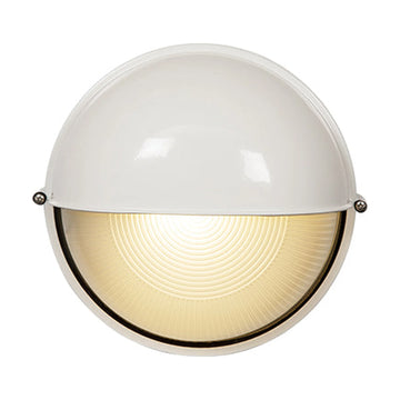 Eurolux Round Bulkhead Large Eyelid 240mm White 1x100w - image 01