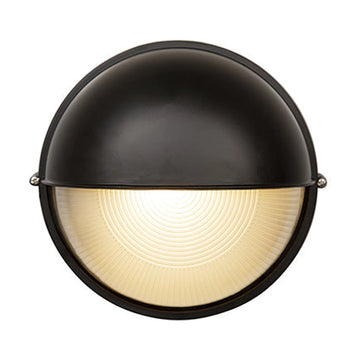 Eurolux Round Bulkhead Small Eyelid 180mm Black 1x60w - image 01