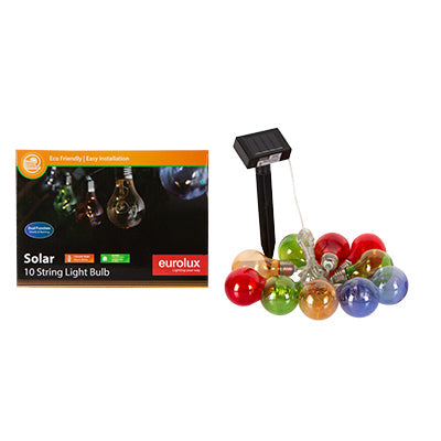 Eurolux Solar String Light Set 10 Light Colour in Electrical & Lighting,Lighting,Exterior Lighting