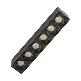 Eurolux Magnetic Track Spotlight LED 6x1w Black 3000K Dimmable in Electrical & Lighting,Lighting,Interior Lighting