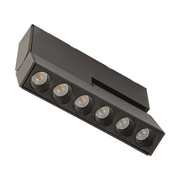 Eurolux Magnetic Track Spotlight LED 6x1w Black 3000K Dimmable - image 01