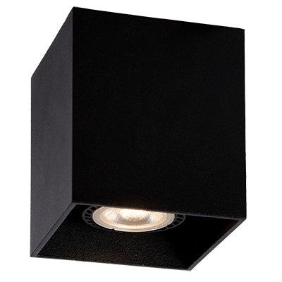 Eurolux Ceiling Surface Mount Downlight Square Sand Black GU10 1x50W in Electrical & Lighting,Lighting,Interior Lighting
