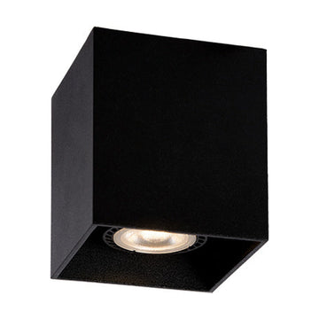 Eurolux Ceiling Surface Mount Downlight Square Sand Black GU10 1x50W - image 01