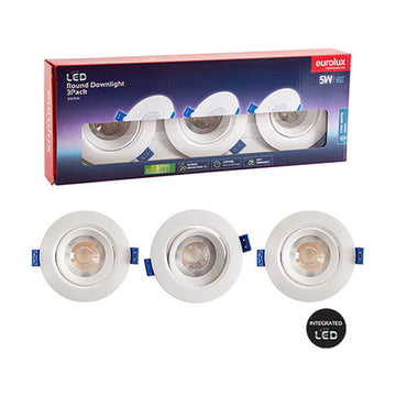 Eurolux Downlight Round LED 5W 4000K Non Dimmable 3 Pack - image 01
