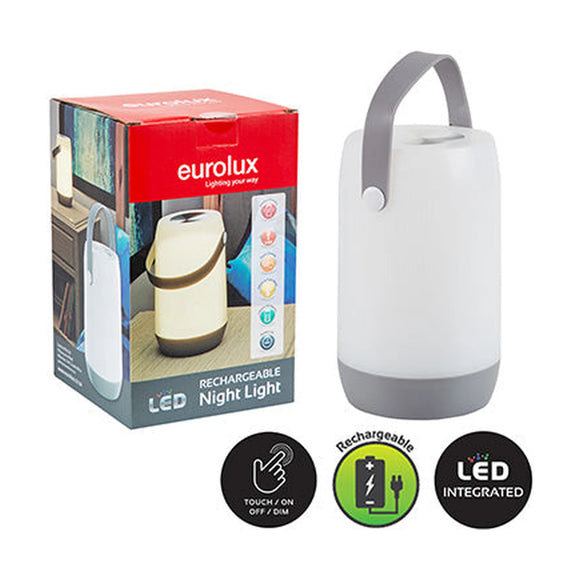 Eurolux Rechargeable Bedside Night Light Grey - image 01
