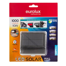 Eurolux Solar Wall Light Mars Black LED 10w Blister Pack in Electrical & Lighting,Lighting,Exterior Lighting