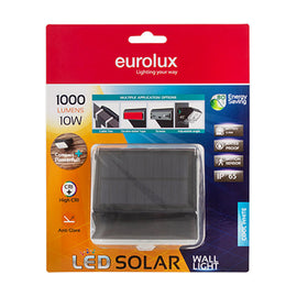 Eurolux Solar Wall Light Mars Black LED 10w Blister Pack - image 01