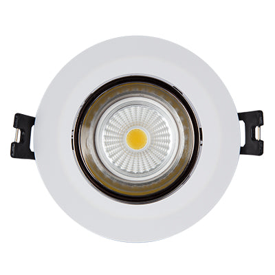 Eurolux Downlight Tilt Polycarb 90mm White/Gun Metal Excl L/Holder in Electrical & Lighting,Lighting,Interior Lighting