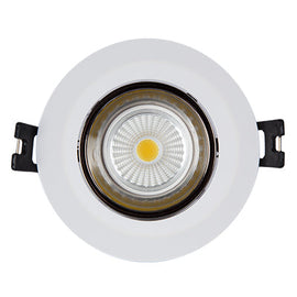 Eurolux Downlight Tilt Polycarb 90mm White/Gun Metal Excl L/Holder in Electrical & Lighting,Lighting,Interior Lighting