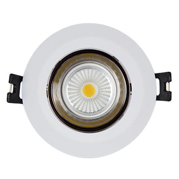 Eurolux Downlight Tilt Polycarb 90mm White/Gun Metal Excl L/Holder in Electrical & Lighting,Lighting,Interior Lighting