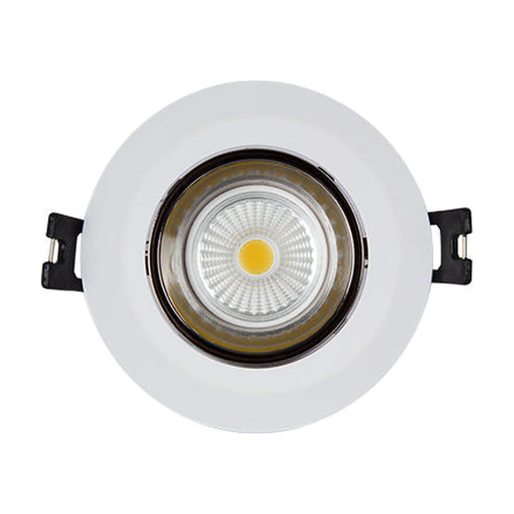 Eurolux Downlight Tilt Polycarb 90mm White/Gun Metal Excl L/Holder - image 01