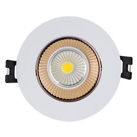 Eurolux Downlight Tilt Polycarb 90mm White/Rose Gold Excl L/Holder in Electrical & Lighting,Lighting,Interior Lighting