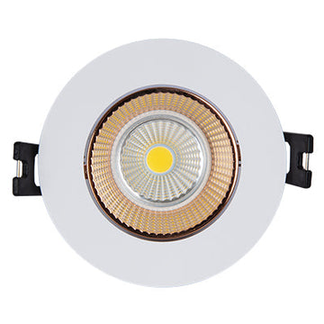 Eurolux Downlight Tilt Polycarb 90mm White/Rose Gold Excl L/Holder in Electrical & Lighting,Lighting,Interior Lighting