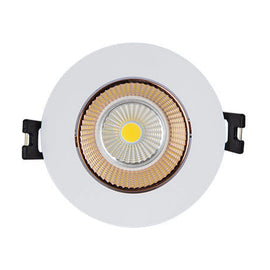 Eurolux Downlight Tilt Polycarb 90mm White/Rose Gold Excl L/Holder - image 01