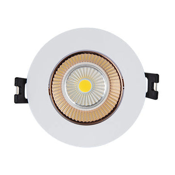 Eurolux Downlight Tilt Polycarb 90mm White/Rose Gold Excl L/Holder - image 01