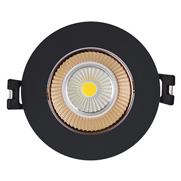 Eurolux Downlight Tilt Polycarb 90mm Black/Rose Gold Excl L/Holder in Electrical & Lighting,Lighting,Interior Lighting