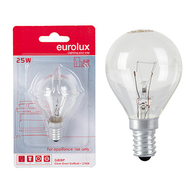 Eurolux Oven Lamp Golfball E14 25W Blister Single in Electrical & Lighting,Lighting,Globes & Tubes
