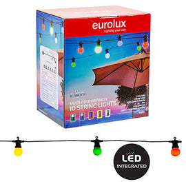 Eurolux String Lights LED 10PK Golfball Colours in Electrical & Lighting,Lighting,Exterior Lighting