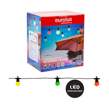 Eurolux String Lights LED 10PK Golfball Colours - image 01