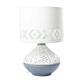 Eurolux Table Lamp Bali Grey & White E27 1x40w - image 01