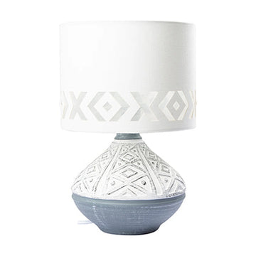 Eurolux Table Lamp Bali Grey & White E27 1x40w - image 01