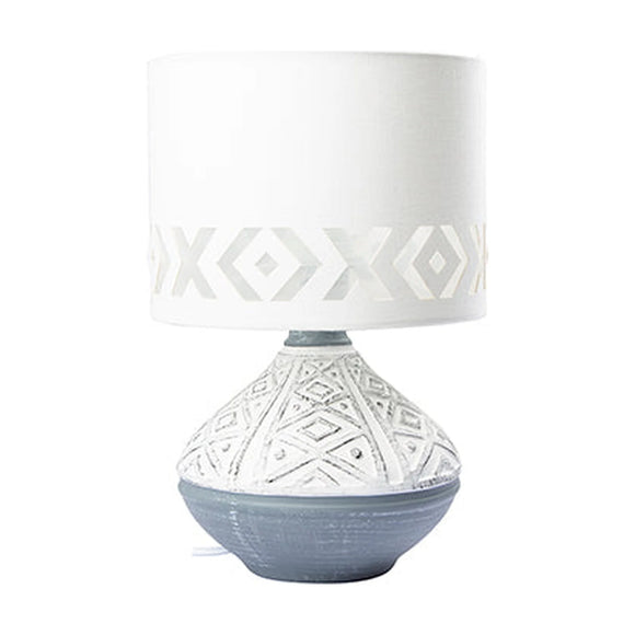 Eurolux Table Lamp Bali Grey & White E27 1x40w - image 01