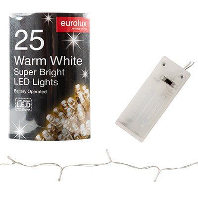 Eurolux LED Light Chain Warm White Battery Operated in Electrical & Lighting,Lighting,Interior Lighting