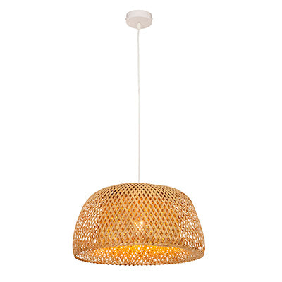 Eurolux Pendant Scarlet 450 Nature Woven Bamboo E27 1x60w in Electrical & Lighting,Lighting,Interior Lighting